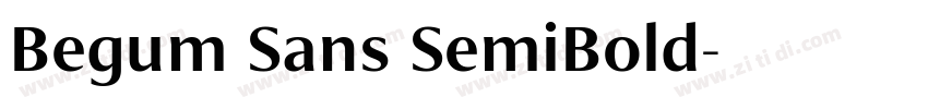 Begum Sans SemiBold字体转换